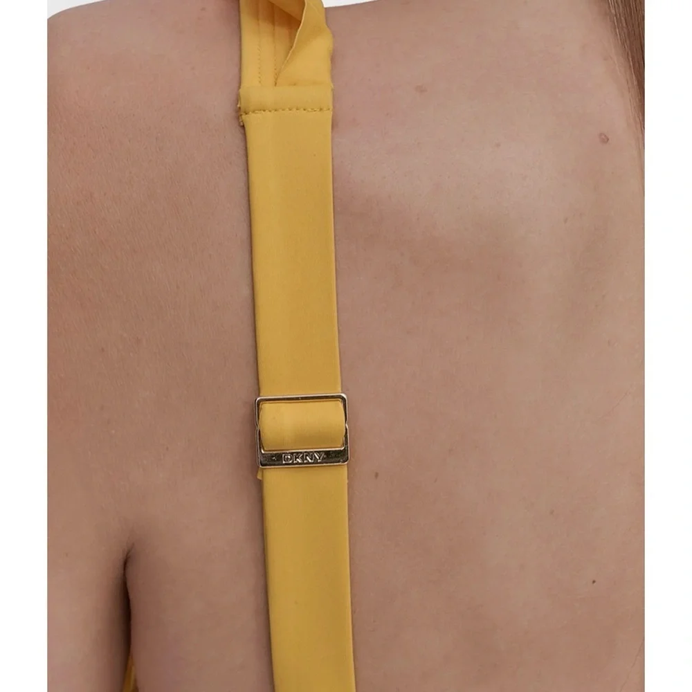 DKNY Yellow Ruffled One Piece Swimsuit - Picture 6 of 11